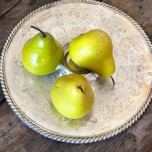 Silver plated round tray